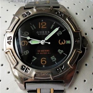 SOLD! Guess Water Pro Stainless Analog Black Dial Watch